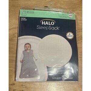 Halo Sleep Sack Swaddle Micro Fleece Newborn NB 6-12lbs White Birth to 3 Months